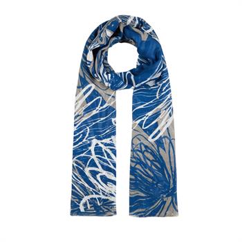 İpekevi Modal Pamuk Şal - Gölge Çiçeği - Lacivert