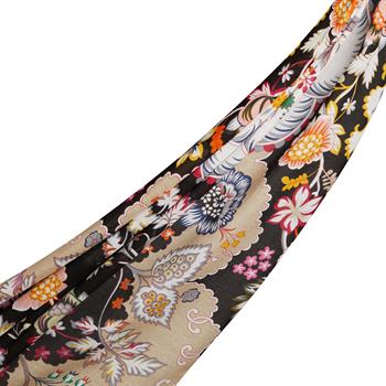 İpekevi Modal Pamuk Şal - Taç Yaprak - Siyah