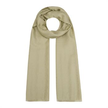 İpekevi Monogram Pamuk İpek Şal - Mini Seljuk - Mint Yeşili