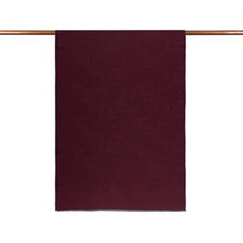 İpekevi Monogram Şal - Gökgülü Desenli - Bordo