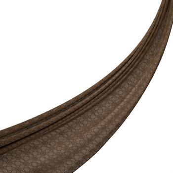 İpekevi Monogram Şal - Koyu Vizon