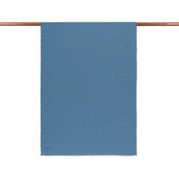 İpekevi Monogram Şal - Leopar Desenli - Bebe Mavisi