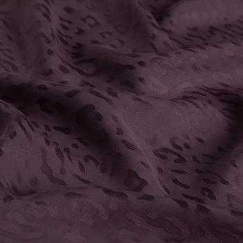 İpekevi Monogram Şal - Leopar Desenli - İncir Moru