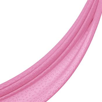 İpekevi Monogram Şal - Leopar Desenli - Şeker Pembe