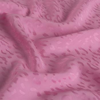 İpekevi Monogram Şal - Leopar Desenli - Şeker Pembe