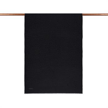 İpekevi Monogram Şal - Leopar Desenli - Siyah