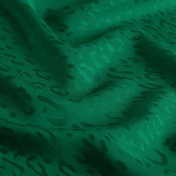 İpekevi Monogram Şal - Leopar Desenli - Zümrüt