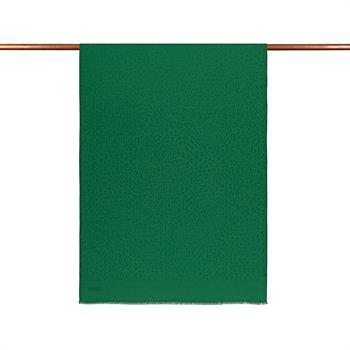 İpekevi Monogram Şal - Leopar Desenli - Zümrüt