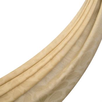 İpekevi Monogram Şal - Paisley Desenli - Bej