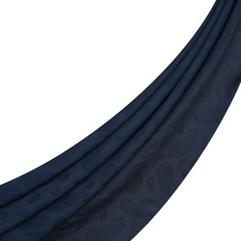 İpekevi Monogram Şal - Paisley Desenli - Lacivert