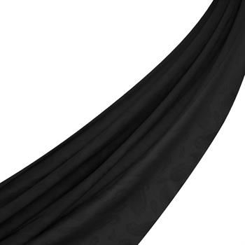 İpekevi Monogram Şal - Paisley Desenli - Siyah