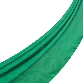 İpekevi Monogram Şal - Paisley Desenli - Zümrüt Yeşili