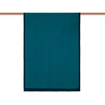 İpekevi Monogram Şal - Petrol Mavisi