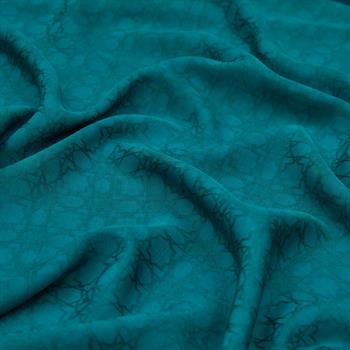 İpekevi Monogram Şal - Petrol Mavisi