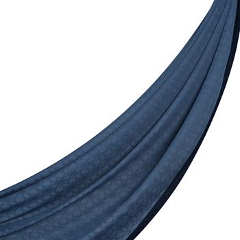 İpekevi Monogram Şal - Royal Mavi