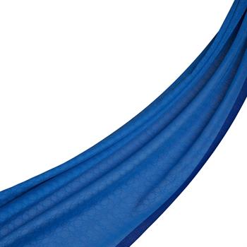 İpekevi Monogram Şal - Saks Mavisi