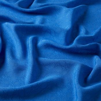 İpekevi Monogram Şal - Saks Mavisi