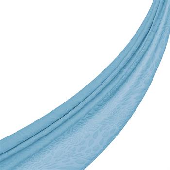 İpekevi Monogram Şal - Vahra Desenli - Bebe Mavisi