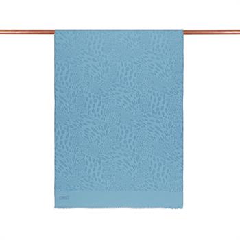 İpekevi Monogram Şal - Vahra Desenli - Bebe Mavisi