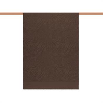 İpekevi Monogram Şal - Zebra Desenli - Acı Kahve