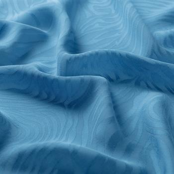 İpekevi Monogram Şal - Zebra Desenli - Bebe Mavisi