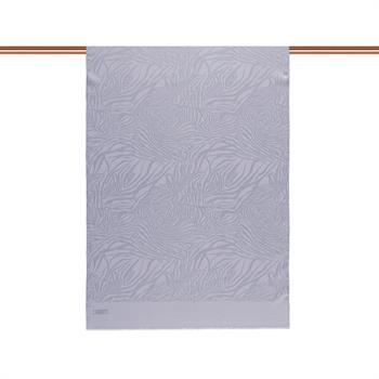 İpekevi Monogram Şal - Zebra Desenli - Buz Beyazı