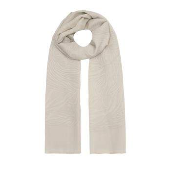 İpekevi Monogram Şal - Zebra Desenli - Kum Beyazı