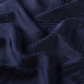 İpekevi Monogram Şal - Zebra Desenli - Lacivert