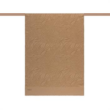 İpekevi Monogram Şal - Zebra Desenli - Sütlü Kahve