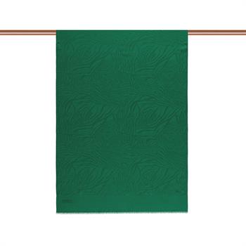 İpekevi Monogram Şal - Zebra Desenli - Zümrüt