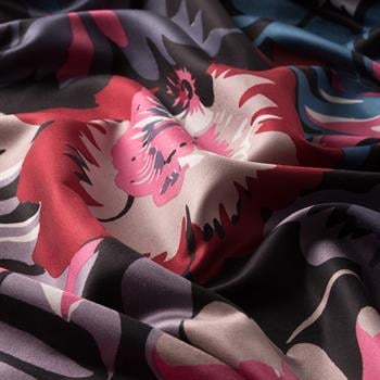 İpekevi Desenli İpek Şal - Nihavent Desenli - Siyah