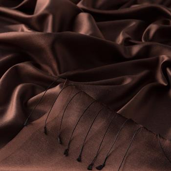 İpekevi Tek Taraflı İpek Şal - Acı Kahve