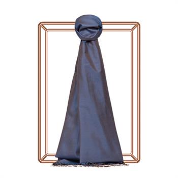 İpekevi Tek Taraflı İpek Şal - Kot Mavi