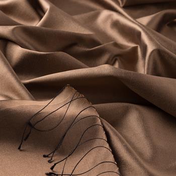 İpekevi Tek Taraflı İpek Şal - Sütlü Kahve