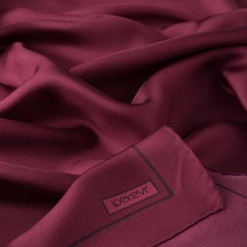 İpekevi Twill İpek Eşarp - Çerçeve - Bordo