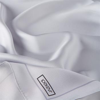 İpekevi Twill İpek Eşarp - Çerçeve - Buz Beyazı