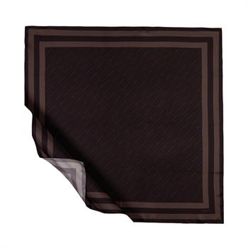 İpekevi Twill İpek Eşarp - Çizgili Signature - Acı Kahve