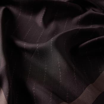 İpekevi Twill İpek Eşarp - Çizgili Signature - Acı Kahve