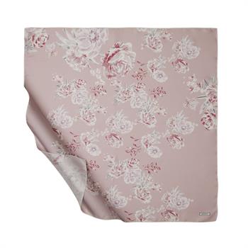 İpekevi Twill İpek Eşarp - Hatıralar Desenli - Pudra