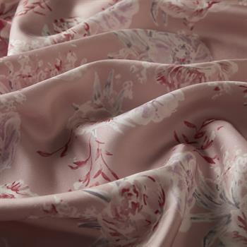 İpekevi Twill İpek Eşarp - Hatıralar Desenli - Pudra