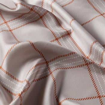 İpekevi Twill İpek Eşarp - Highlander Ekose Desenli - Taş