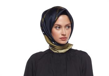 İpekevi Twill İpek Eşarp - Highlander Modern Ekose Desenli - Lacivert