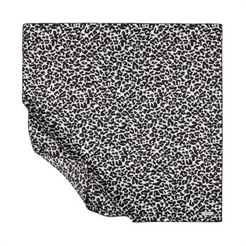 İpekevi Twill İpek Eşarp - Leopar Desenli - Siyah