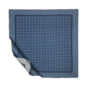 İpekevi Twill İpek Eşarp - Mini Seljuk - Metalik Mavi