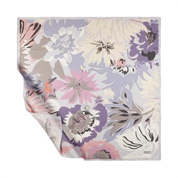 İpekevi Twill İpek Eşarp - Nihavent Desenli - Gümüş