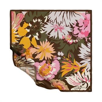 İpekevi Twill İpek Eşarp - Nihavent Desenli - Haki