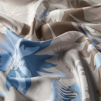 İpekevi Twill İpek Eşarp - Nihavent Desenli - Taş