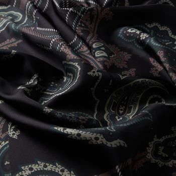 İpekevi Twill İpek Eşarp - Patchwork Desenli - Antrasit