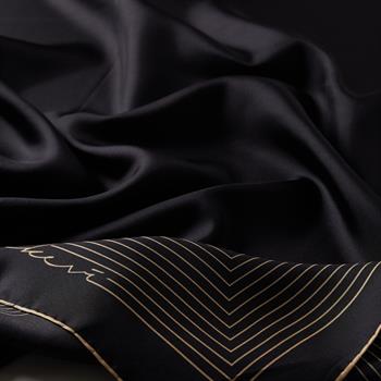 İpekevi Twill İpek Eşarp - Prive - Siyah Gold