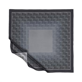İpekevi Twill İpek Eşarp - Qufi Pattern - Füme